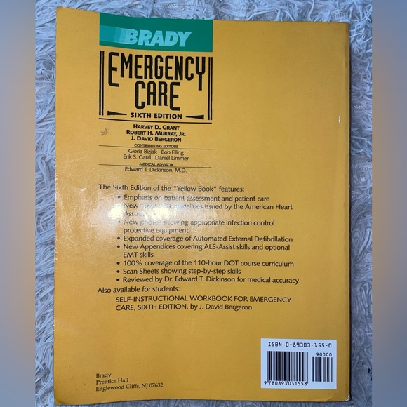 Brady: Emergency Care - 6th Edition by Harvey D. Grant et. al (1994) - Picture 6 of 8